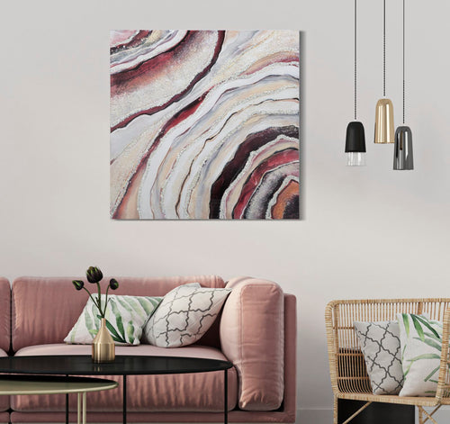 Mauro Ferretti schilderij - 80x2,8x80 cm - multicolor