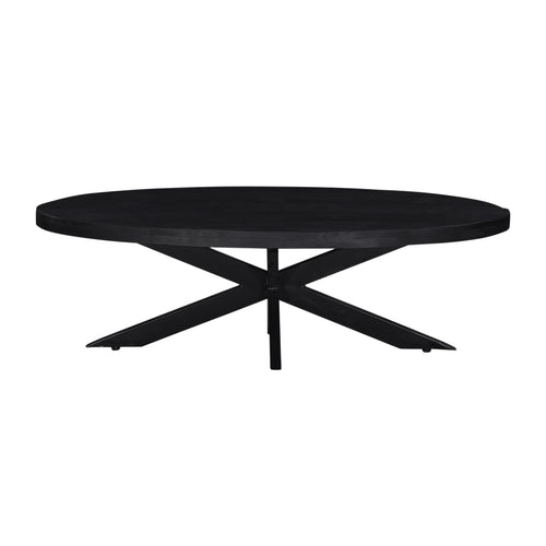 Giga Meubel Salontafel Mansour - Zwart Mangohout - 130x70x40cm - vtwonen shop