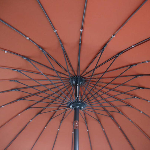 Garden Impressions stokparasol Manilla koper Ø250 cm met Eureka voet en hoes