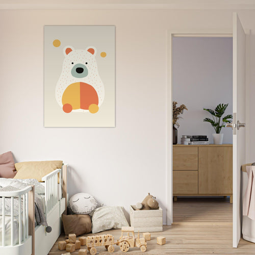 Artfulprints  Beertje kleur   poster 50x70 cm - vtwonen shop