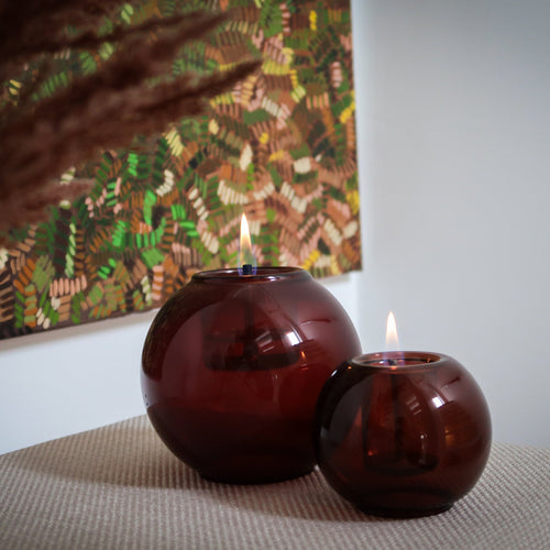 Tenderflame Globus Giftset Amber - bruin