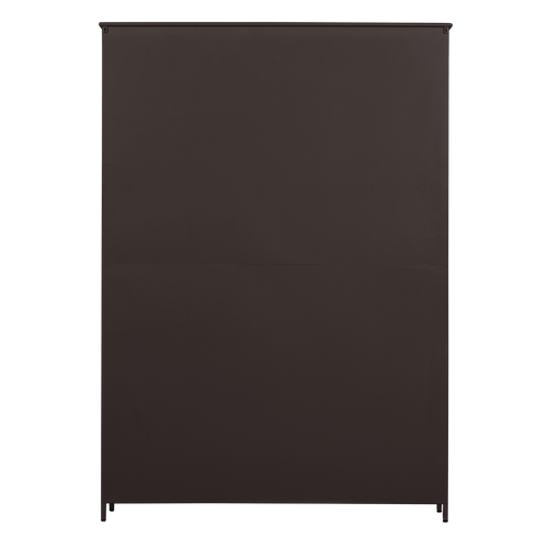 WOOOD xl 3-deurs vitrinekast Exhibit - Metaal - Donkerbruin - 200x140x42