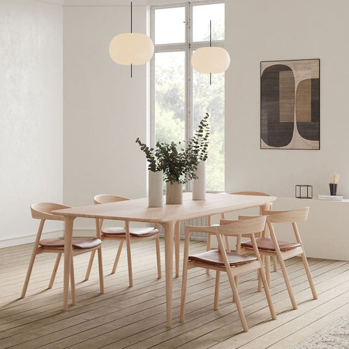 Gazzda Fawn table houten eettafel whitewash - 200 x 90 cm - vtwonen shop