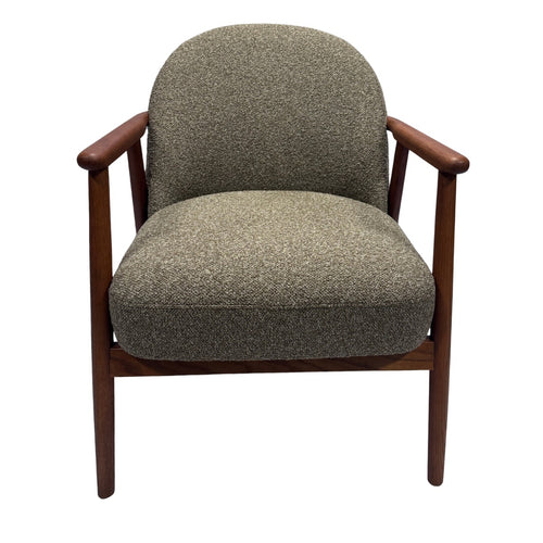 DÉJA Living Fauteuil Skövde - Taupe Stof/Walnoot - 65x72x81cm - vtwonen shop