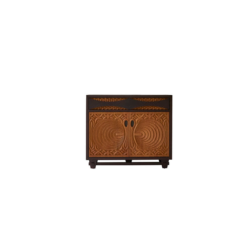 Tikamoon Massieve mahoniehouten buffetkast 93 cm - Bruin