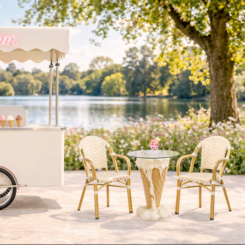 Kare Design Tuinstoel met armleuningen Montmartre beige