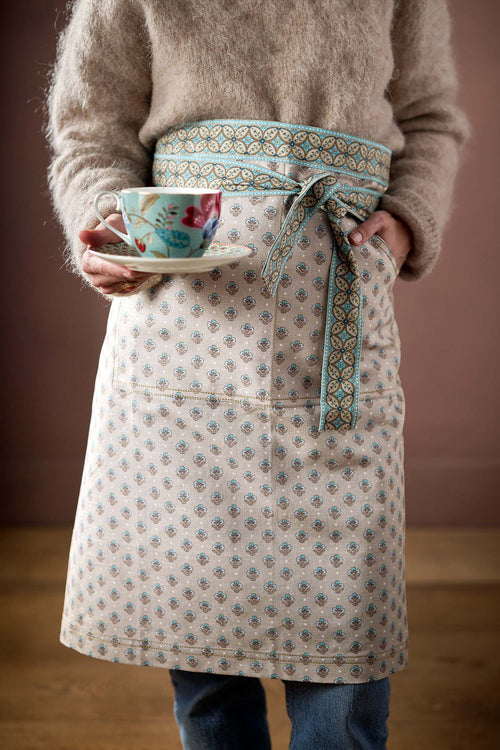 Pip Studio - Blooming Tales Khaki Blue - Halfschort - 60x100cm