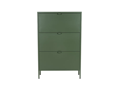 MaximaVida metalen locker schoenenkast Finn 25 x 80 x 125 cm olijfgroen - vtwonen shop