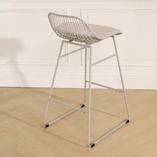 Nolon Pleun Metalen Barkruk Grijsbeige