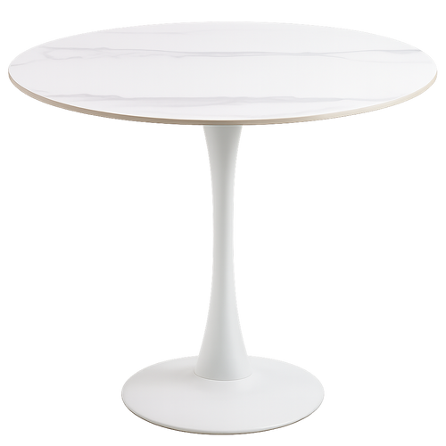 Lisomme Marly ronde eettafel keramiek wit - Ø90x75 cm