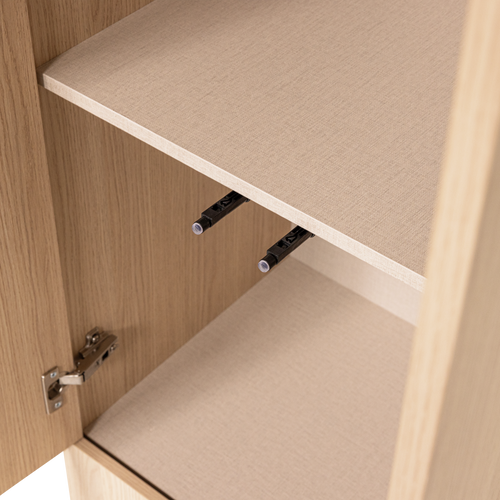 WOOOD smalle opbergkast Build - Eiken Fineer - Naturel - 215x54x41