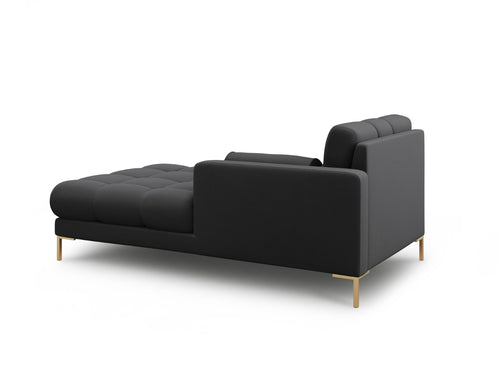 Cosmopolitan Design rechter chaise longue Bali structurele stof, donkergrijs - 185x102x75cm