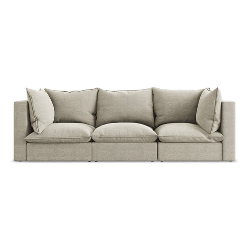 LaMiaSofa 3-zits bank Ravenna - bouclé - taupe - 255x90x77
