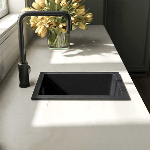 LOMAZOO spoelbak Isco - opbouw - graniet - zwart - 30 x 40 cm