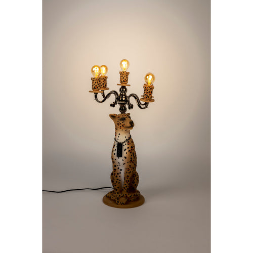 Bold Monkey Proudly Crowned Panther vloerlamp spotted - Beige