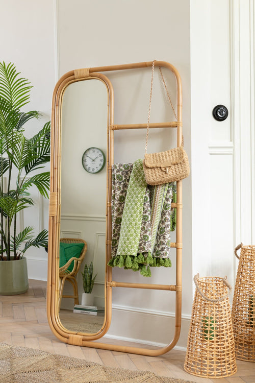J-Line lantaarn Anais - rotan - naturel - small