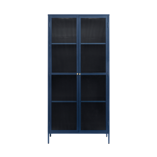 Rebellenclub Vitrinekast Omeo - 190 x 90 cm - Blauw - vtwonen shop