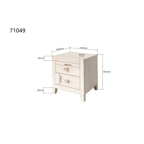 Kare Design Nachtkastje Travertino 2 lades