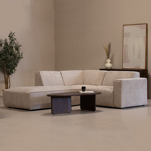 Giga Meubel Hoekbank Parijs - 2,5-Zits - Links - Taupe