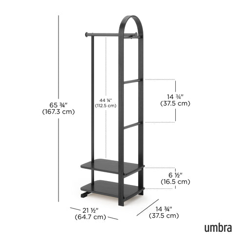 Umbra kapstok Bellwood - 39 x 44 x 168 cm - zwart
