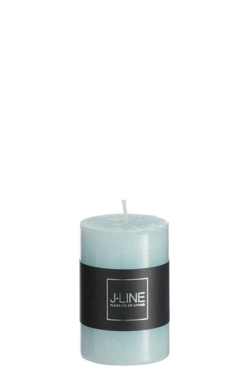 J-Line cilinderkaars - aqua - small - 18U - 6 stuks