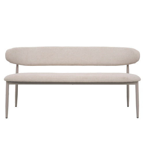 Giga Meubel Eetkamerbank Alexia - Beige/Beige - 200x55x77cm