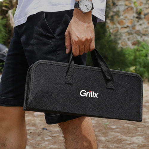GrillX Barbecue Gereedschap Set - 19-delig - Inclusief Luxe Draagtas - vtwonen shop