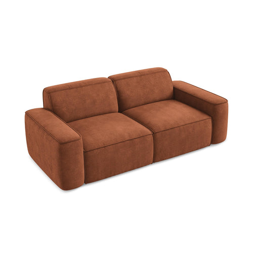 LaMiaSofa 3-zits bank Melissa - chenille stof - terracotta - 204x102x70