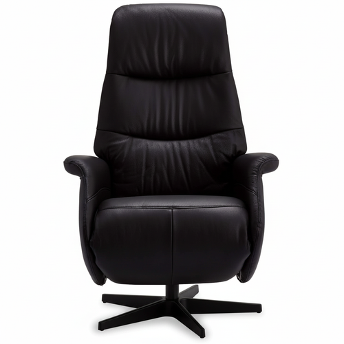 Furnhouse relaxfauteuil Delta - Zwart - Draaibaar - 79x90x114