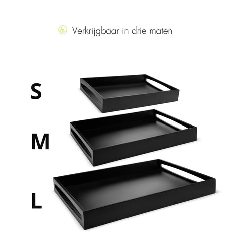 Leopold Vienna - Dienblad rechthoek 55x40x6cm MDF zwart