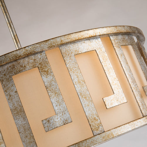 Elstead Lemuria - 3-lichts grote ronde plafondlamp met duo-montage, goud, E27