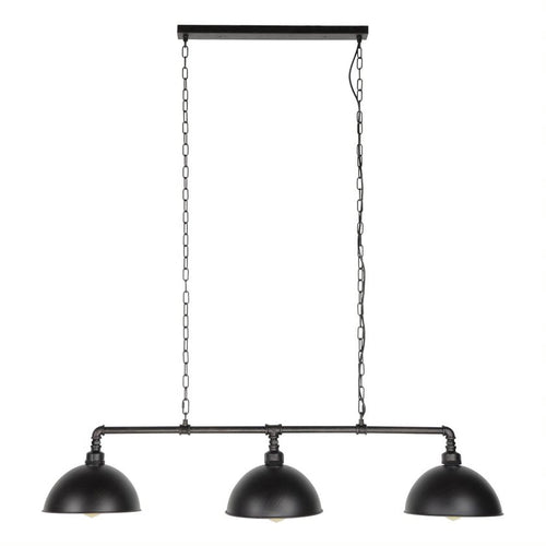 Giga Meubel Hanglamp Industrieel - Zwart Metaal - 3-Lichts - 118x26x150cm - vtwonen shop