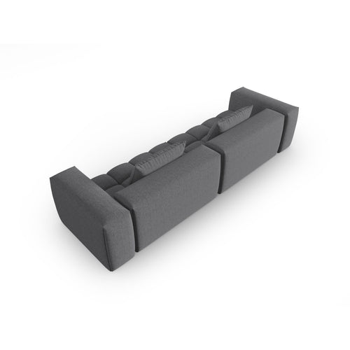 Cosmopolitan Design - Modulaire bank Verona 5-zits, structurele stof grijs - 85x290x70cm