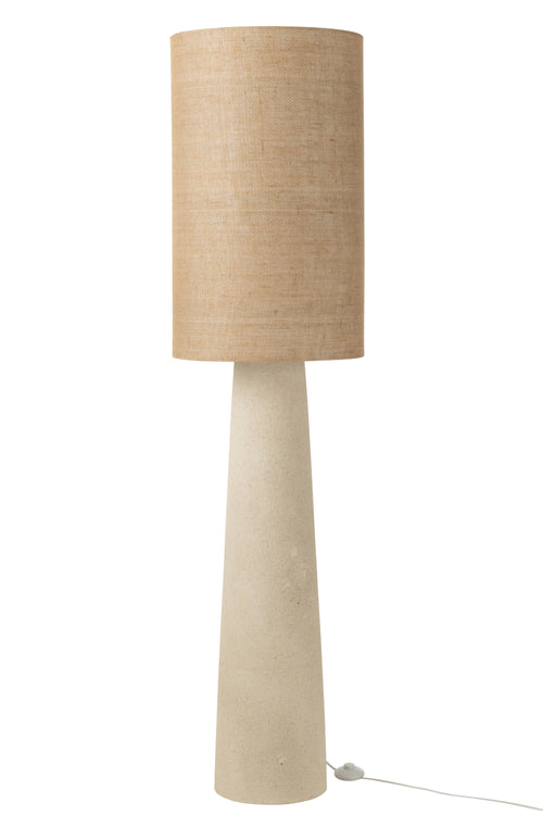 J-Line vloerlamp Ava - glasvezel/jute - naturel - large