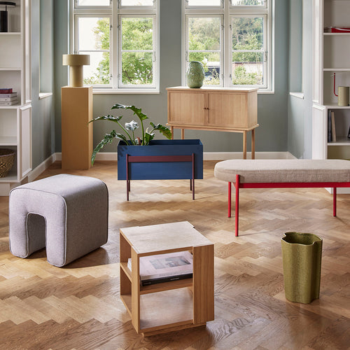 Hübsch poef Sculpture - polyester - 45x45xh47cm - vtwonen shop