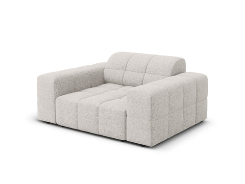Cosmopolitan Design Fauteuil Chicago chenille lichtgrijs - 102x132x78cm