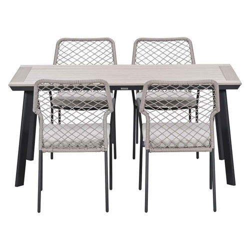 Garden Impressions Tuinset Ross sand 5-delig - Penedo tuintafel 160x90 cm