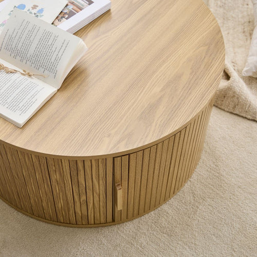 Calicosy - ERNEST Salontafel - Licht hout - 75x75x35,5 cm