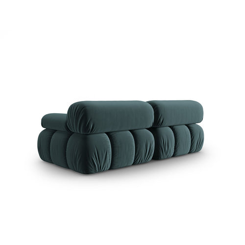 Cosmopolitan Design - Modulaire bank Cortina 2-zits, flueel turkoois - 94x188x70cm