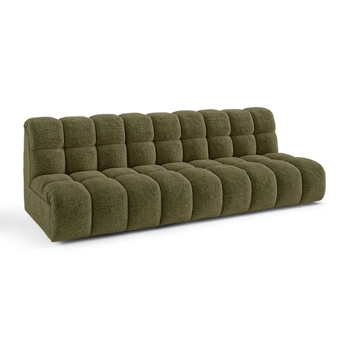 Premium Interiors - Bank SEVEN - bouclé-stof  olijfgroen 243cm