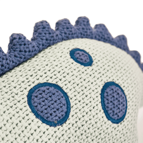 Pintado & Lacado knuffeldier Dinosaur - blauw - 42 cm