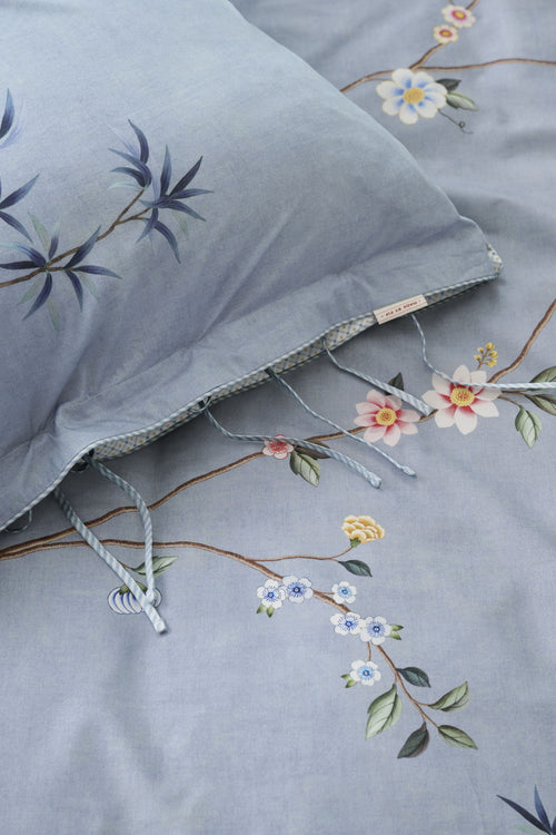 Pip Studio Dekbedovertrek Bamboo Blossom - 260 x 200/220 cm - Licht blauw