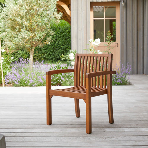 Tikamoon Set van 2 leunstoelen in massief acacia - Bruin - vtwonen shop