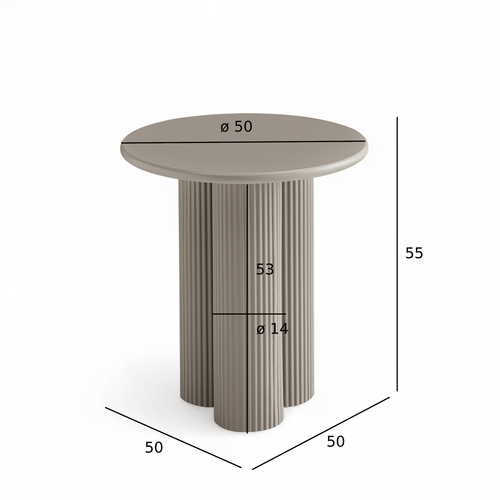 Furnhouse salontafel set Flow - Beige - Ø 50/80 cm