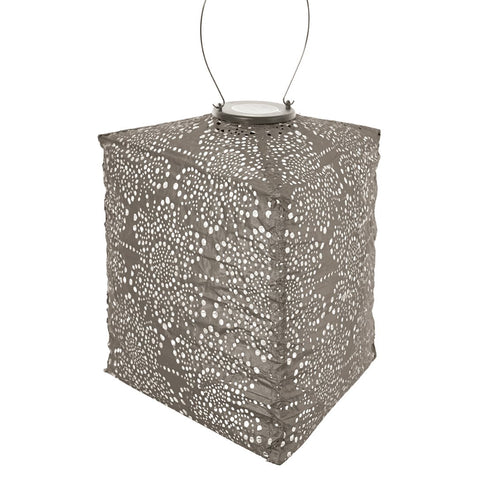 Lumiz solar lampion fiore triangle - 28 cm - taupe
