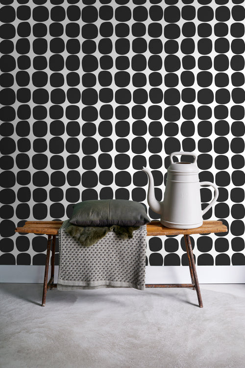 ESTAhome behang grafisch motief zwart wit - 53 cm x 10.05 m - 139090 - vtwonen shop