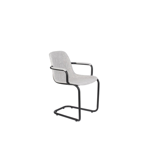 Zuiver Thirsty Eetkamerstoelen armleuning Grijs - Set van 2