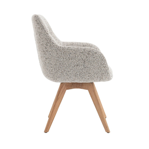 DÉJA Living Eetkamerstoel Noé - Beige/Naturel - Draaibaar - Set van 2 - vtwonen shop