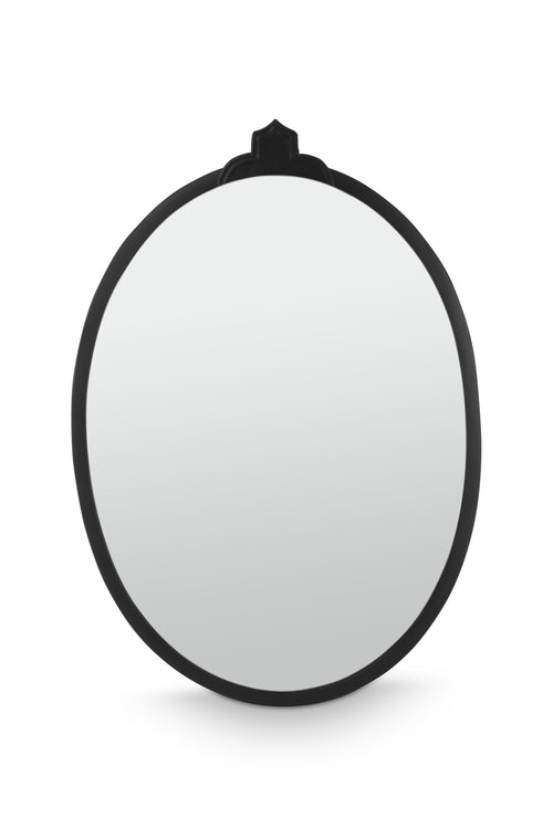 vtwonen Wandspiegel - Ovaal - Zwart - 56x35cm - vtwonen shop