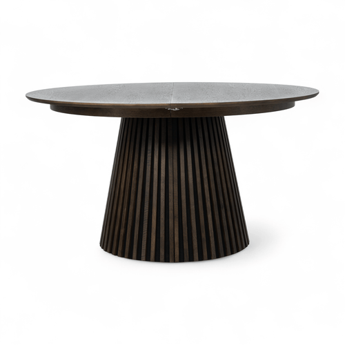 Furnhouse uitschuifbare eettafel Svendborg - Gerookt eikenhout - Ø 140/240x140 cm